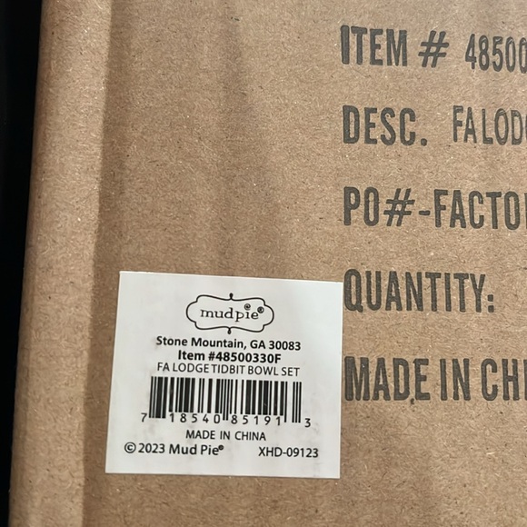 Mud Pie Fa La La Tidbit Bowl Set/NWT - Picture 7 of 8